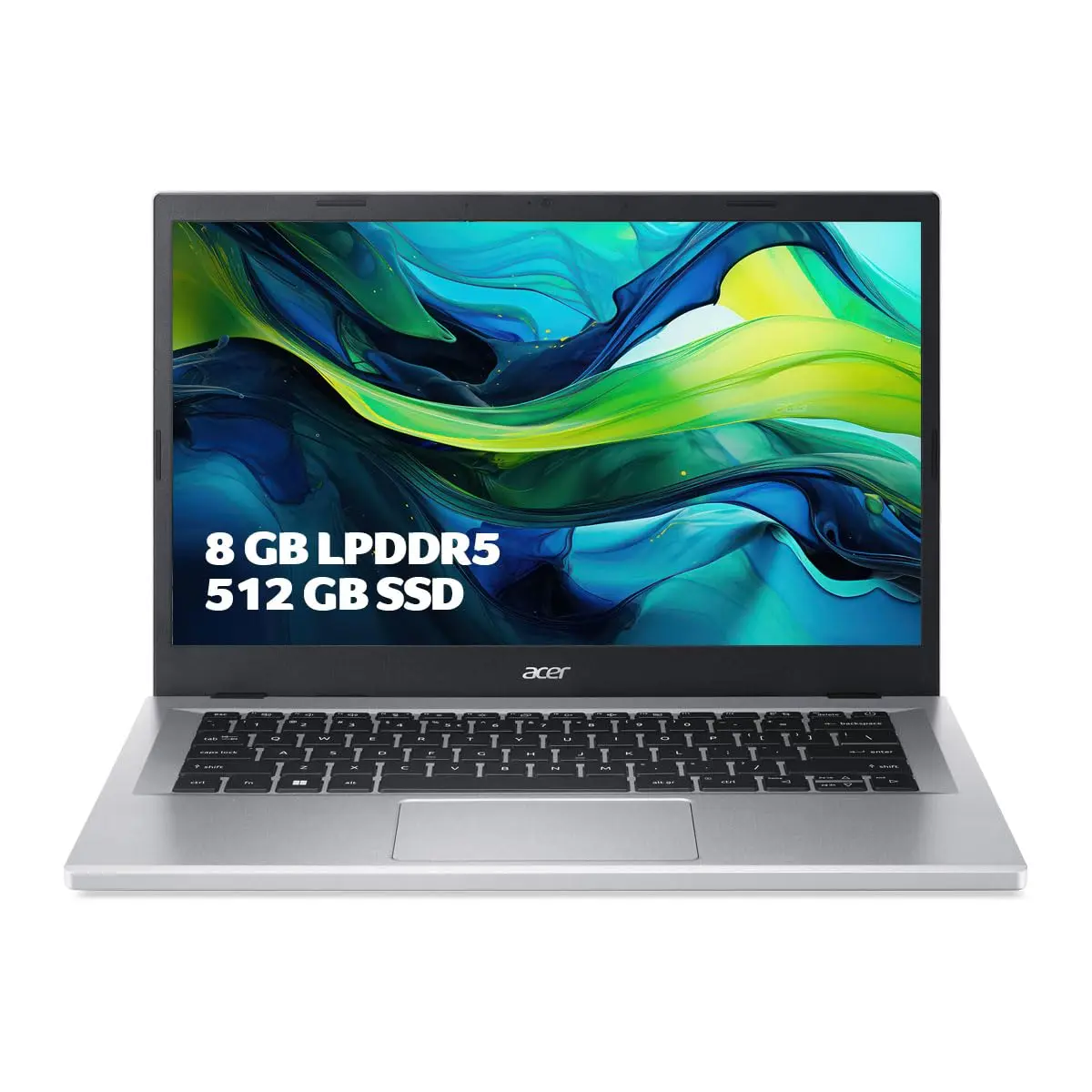 Acer Laptop Aspire 3 14" FHD Intel Celeron N100 con 4 núcleos | 8GB RAM | 512GB SSD | Intel UHD Graphics | Garantía en México Directamente 1 año de Seguro contra Robo Directo