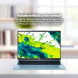 Acer Laptop Aspire Lite 14’’ | Intel Ci3-N355, 8 núcleos | 8GB RAM | 512GB SSD | Panel IPS WUXGA | Protección contra Robo y catástrofes Naturales por 1 año (Directo