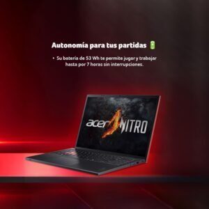 Acer Laptop Gamer Nitro Lite 16" WUXGA 165Hz Core i5-13420H 16GB RAM 512GB SSD | GeForce RTX 4050 | Seguro contra Robo y catástrofes Naturales, Gratis por un año.