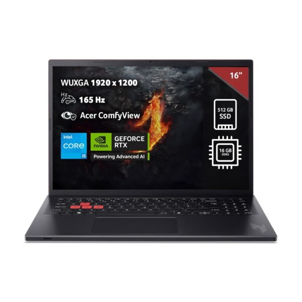 Acer Laptop Gamer Nitro Lite 16" WUXGA 165Hz Core i5-13420H 16GB RAM 512GB SSD | GeForce RTX 4050 | Seguro contra Robo y catástrofes Naturales, Gratis por un año.