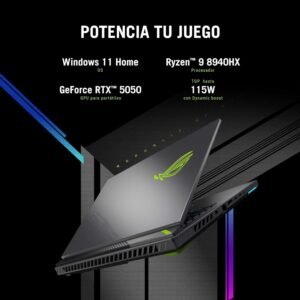 ASUS ROG Strix G16 2025 AMD Ryzen™ 9 8940HX/NVIDIA® GeForce RTX™ 5050/ 16GB/ 512GB SSD/Teclado Retroiluminado de 4 Zonas/Garantia con la Marca en Mexico