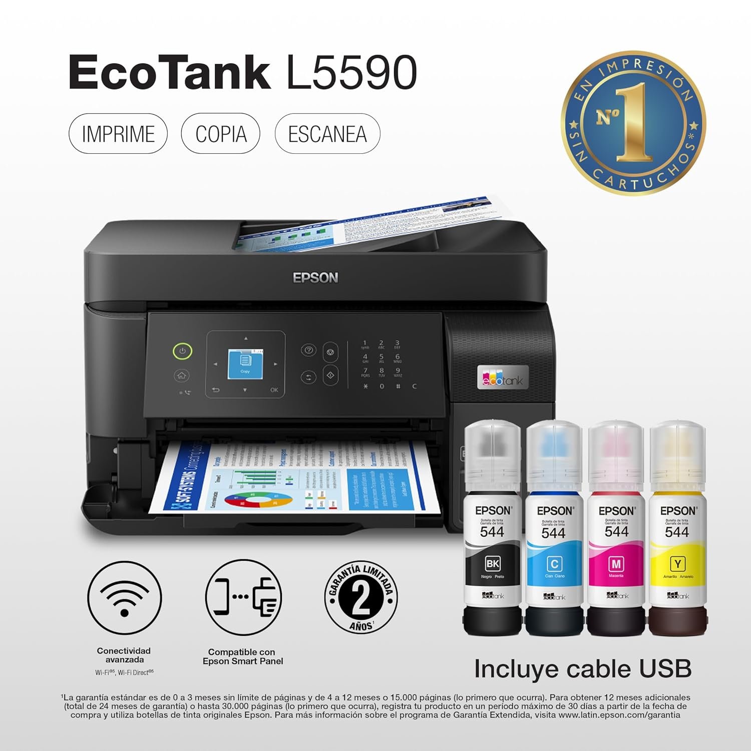 Epson Ecotank Impresora Multifuncional a Color L5590 Epson Ecotank Impresora Multifuncional a Color L5590