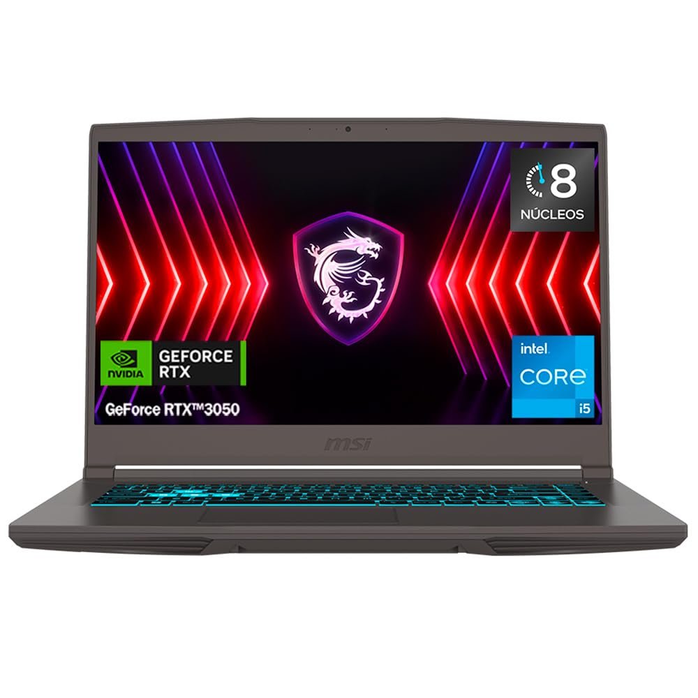 MSI Laptop Gaming Thin 15 Intel® Core™ i5-12450H NVIDIA GeForce RTX3050 8GB RAM/512GB SSD 15.6″ FHD 144Hz Gris, Teclado en español/2 años de garantía MSI Laptop Gaming Thin 15 Intel® Core™ i5-12450H NVIDIA GeForce RTX3050 8GB RAM/512GB SSD 15.6" FHD 144Hz Gris, Teclado en español/2 años de garantía