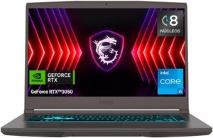 MSI Laptop Gaming Thin 15 Intel® Core™ i5-12450H NVIDIA GeForce RTX3050 8GB RAM/512GB SSD 15.6" FHD 144Hz Gris, Teclado en español/2 años de garantía