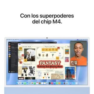 Pantalla de computadora mostrando una videollamada y una aplicación de diseño de juegos.