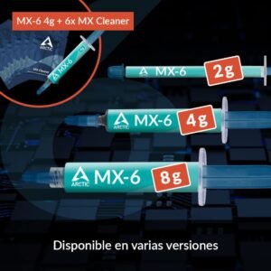 ARCTIC MX-6 (2 g) - Ultimate Performance Thermal Paste para CPUs, Consolas, Tarjetas gráficas, portátiles, Muy Alta conductividad térmica, Larga duración, no conductiva, no...