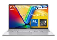 ASUS Laptop Vivobook 15 / Intel Core i5 Raptor Lake Refresh 2025/16GB RAM/512GB SSD/Webcam con Escudo de privacidad/Teclado en español/Garantia con la Marca en Mexico.