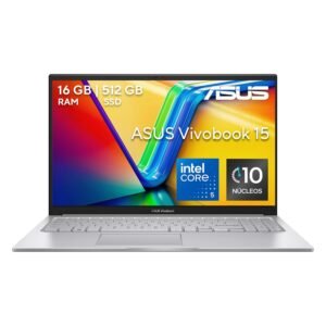 ASUS Laptop Vivobook 15 / Intel Core i5 Raptor Lake Refresh 2025/16GB RAM/512GB SSD/Webcam con Escudo de privacidad/Teclado en español/Garantia con la Marca en Mexico.