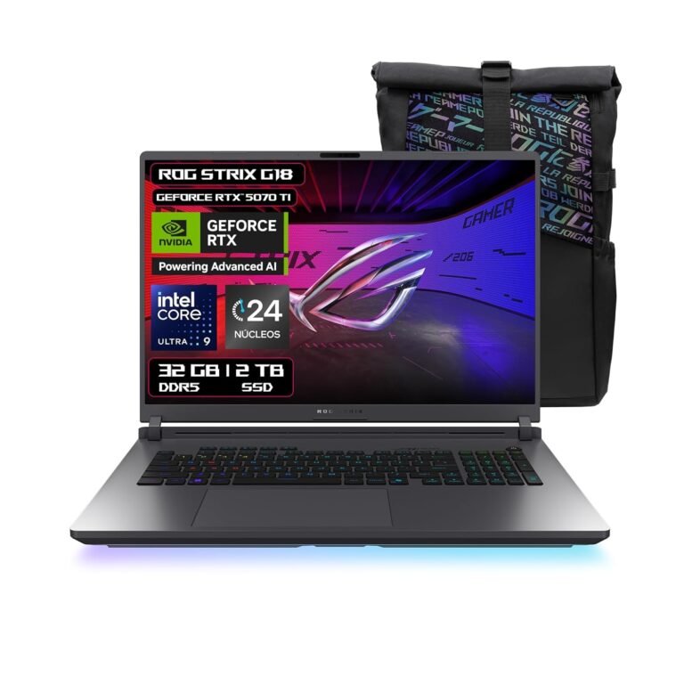 ASUS ROG Strix G18, 2025 NVIDIA GE Force RTX 5070 Ti, 12GB GDDR7/Intel Core Ultra 9 275HX/32GB RAM/2 TB/Incluye ROG Back Pack/Teclado RGB en español/Garantia y Servicio con la...