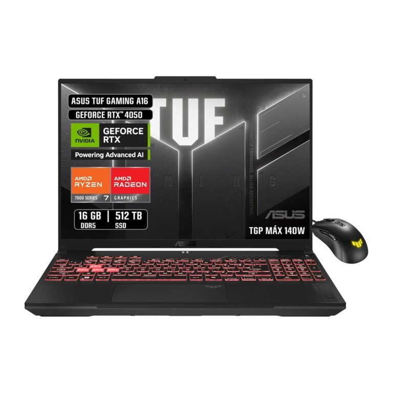 ASUS TUF Gaming A16 AMD Ryzen™ 7/ NVIDIA® GeForce RTX™ 4050/ FHD+ 16:10, 144Hz/ Wi-Fi 6 + Bluetooth® 5.3/ Garantía y Servicio con la Marca en México