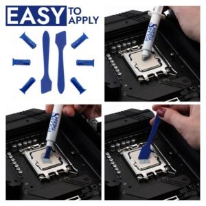 Polartherm X-10 de Thermal Grizzly - Pasta térmica de CPU de 2 gramos para CPU y GPU - Alta conductividad térmica, larga duración, grasa térmica no conductiva, kit compuesto...