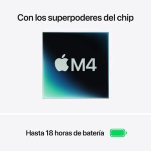 Apple 2025 MacBook Air (de 13 Pulgadas, Chip M4 de Apple con CPU de 10 núcleos y GPU de 10 núcleos, 16GB Memoria unificada, 512 GB) - Color Plata