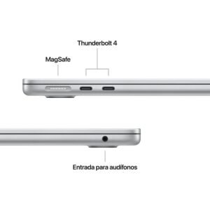 Apple 2025 MacBook Air (de 13 Pulgadas, Chip M4 de Apple con CPU de 10 núcleos y GPU de 10 núcleos, 16GB Memoria unificada, 512 GB) - Color Plata