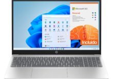 HP Laptop 15-fc0080la, AMD Ryzen 7, 16 GB, 512 GB SSD, 15.6, HD, Windows 11 Home, Teclado en Español, Garantía México, Plateado | Microsoft 365 Personal 12 Meses + Curso...