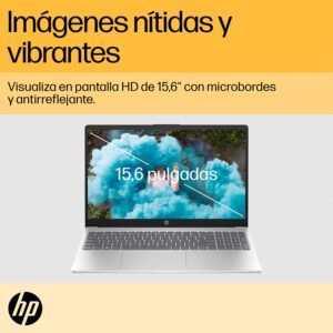 HP Laptop 15-fc0080la, AMD Ryzen 7, 16 GB, 512 GB SSD, 15.6, HD, Windows 11 Home, Teclado en Español, Garantía México, Plateado | Microsoft 365 Personal 12 Meses + Curso...