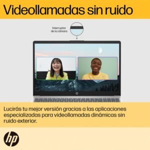 HP Laptop 15-fc0080la, AMD Ryzen 7, 16 GB, 512 GB SSD, 15.6, HD, Windows 11 Home, Teclado en Español, Garantía México, Plateado | Microsoft 365 Personal 12 Meses + Curso...