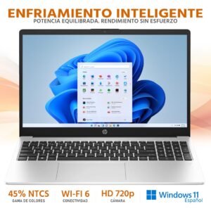 HP Laptop 255 G10 AMD Ryzen 5 7530U 24GB RAM 512GB SSD 15.6" Windows 11 Home Teclado en Español + Mouse DXT