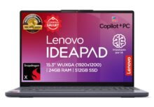 Lenovo Laptop Ideapad Slim 3 15Q8X10| 15.3" Snapdragon X| 24GB RAM 512GB SSD| Copilot+ PC