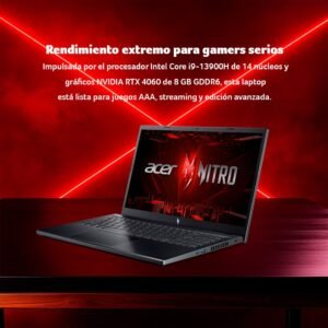 acer Laptop Nitro V 15.6" FHD 1920 x 1080 144Hz Core i9 13th 16GB RAM 1TB SSD RTX4060 | 1 año Gratis de Seguro contra Robo y catástrofes Naturales Directamente