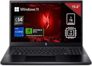 acer Laptop Nitro V 15.6" FHD 1920 x 1080 144Hz Core i9 13th 16GB RAM 1TB SSD RTX4060 | 1 año Gratis de Seguro contra Robo y catástrofes Naturales Directamente