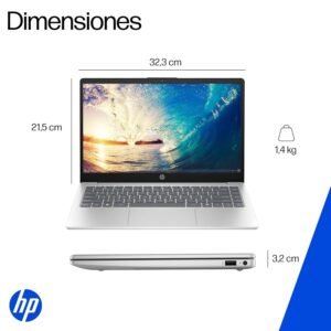 HP Laptop 14-ep0252la, Intel Core i5, 8 GB, 512 GB SSD, 14", FHD, Windows 11 Home, Teclado en Español, Garantía México, Plateado