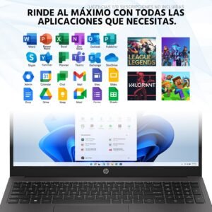 HP Laptop 250 G10 Intel Core i3 N305 16GB 512GB SSD 15.6" W11 Teclado Español Mouse DXT Ideal para Estudiante y Oficina