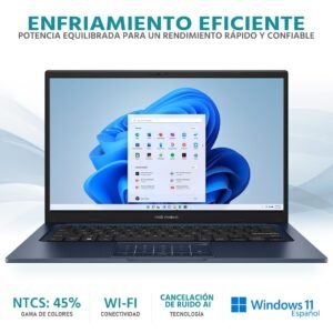 ventilación de la Laptop Asus Vivobook 14 F1404ZA-I524512, diseñado para mantener estable la temperatura del procesador.