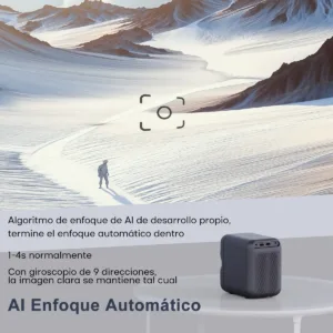 Demostración del sistema de autoenfoque rápido y corrección keystone por giroscopio direccional del mini Proyector portatil Wanbo TT.