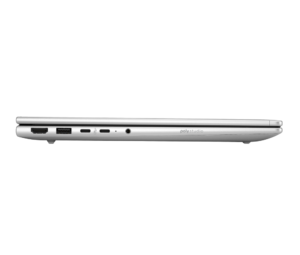 Vista lateral izquierda de notebook con puertos HDMI, USB-C y conector de audio