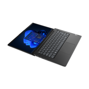 Laptop abierta en ángulo de 180 grados mostrando versatilidad de la bisagra