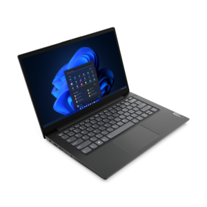 Perfil lateral de notebook con diseño compacto y teclado retroiluminado visible