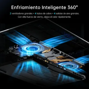 Sistema de enfriamiento inteligente con doble ventilador y tubos de cobre disipadores