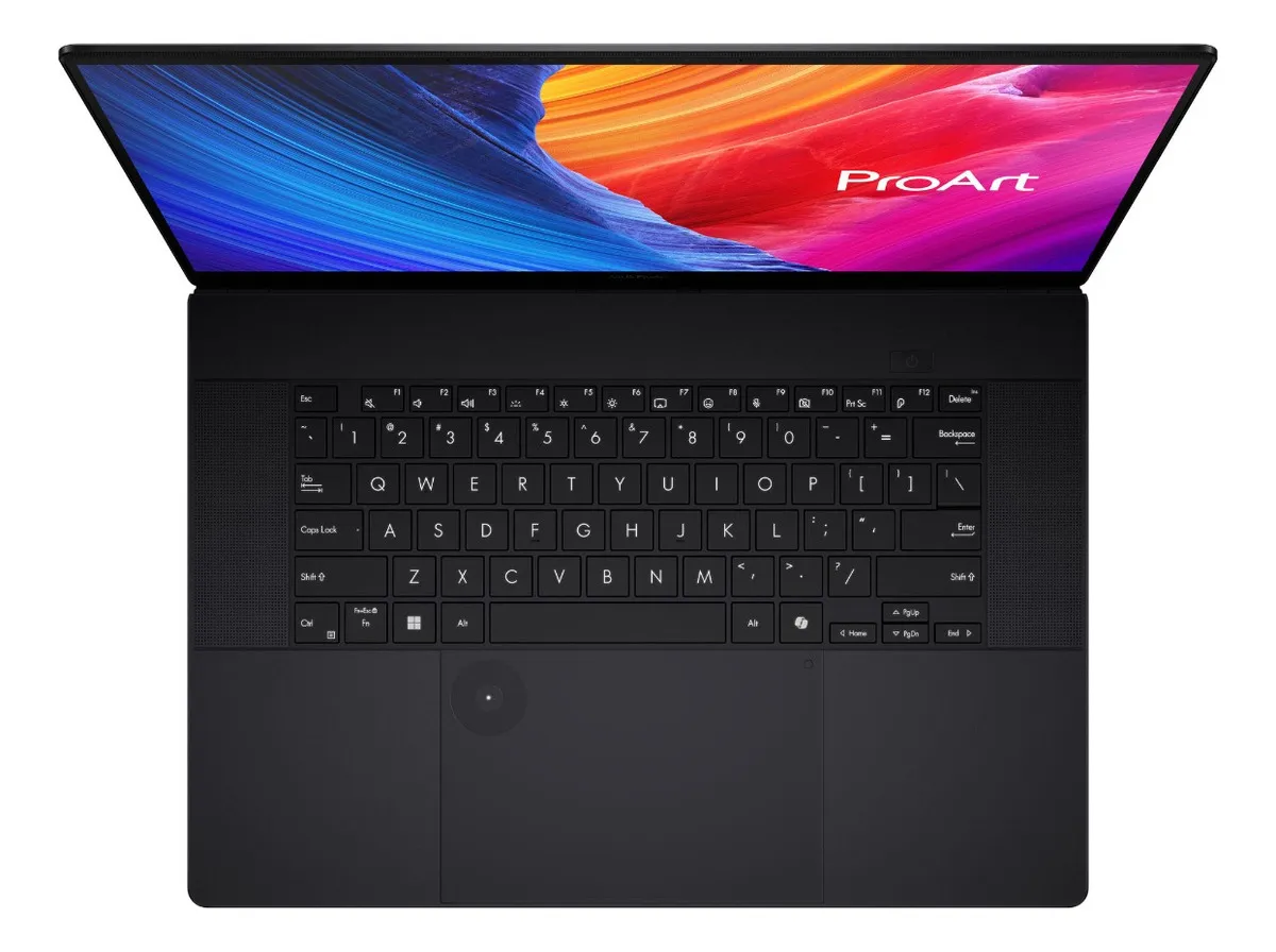 Teclado y DialPad Vista superior del teclado retroiluminado y panel táctil con ASUS DialPad