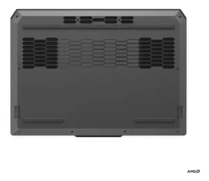 Base inferior de la laptop con rejillas de ventilación para refrigeración