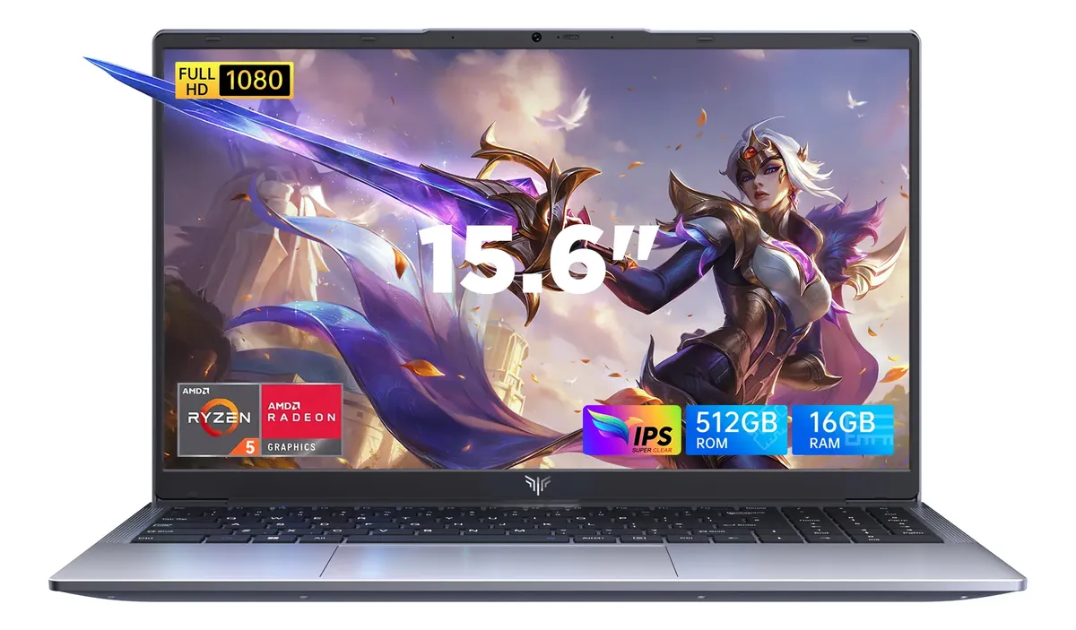 Pantalla FHD IPS 15.6 Pantalla Full HD de 15.6 pulgadas con gráficos integrados Radeon y panel IPS