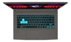 Teclado retroiluminado de notebook MSI con distribución en inglés