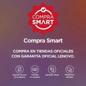 Infografía sobre beneficios de compra protegida con garantía oficial y soporte técnico