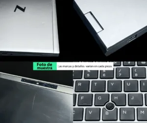 Collage de laptop HP ZBook mostrando carcasa, bisagra, webcam y teclado con trackpoint.