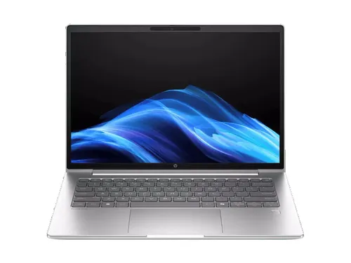 Laptop hp probook core 5 mostrando pantalla principal con fondo de escritorio azul