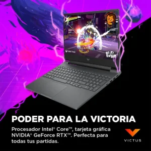 Portátil HP para juegos con pantalla activa de alta tasa de refresco y teclado en español