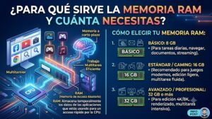 ¿8GB, 16GB o 32GB? Descubre cuánta memoria RAM necesita realmente tu laptop o computadora según tus programas y juegos.