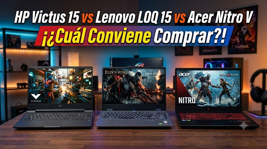 portada de la comparativa de las 3 laptops